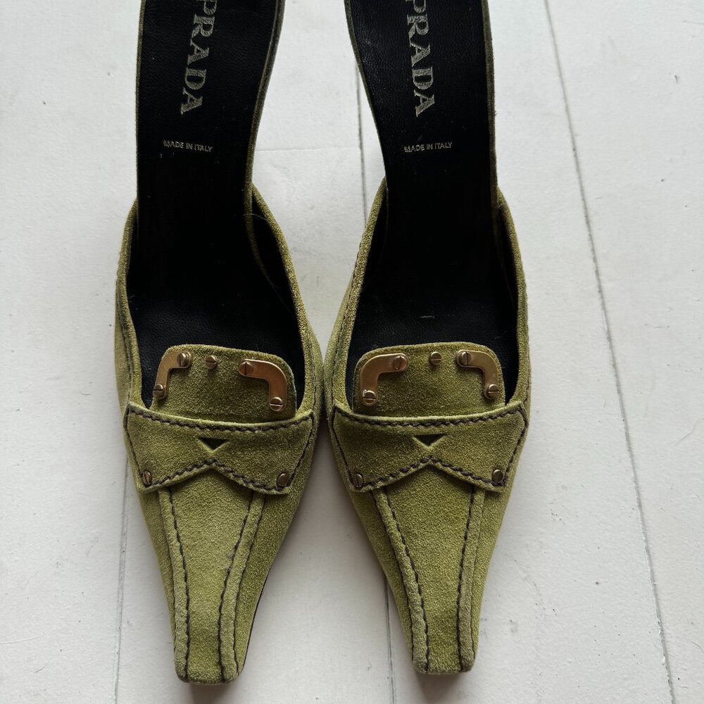 Prada Suede Kitten-heel shoes slip-on